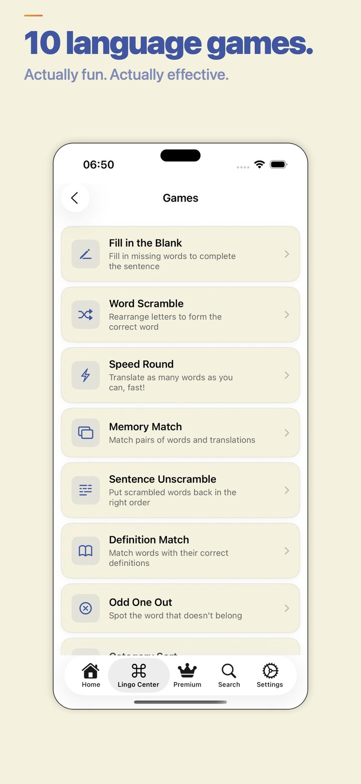 lingoswipe screenshot